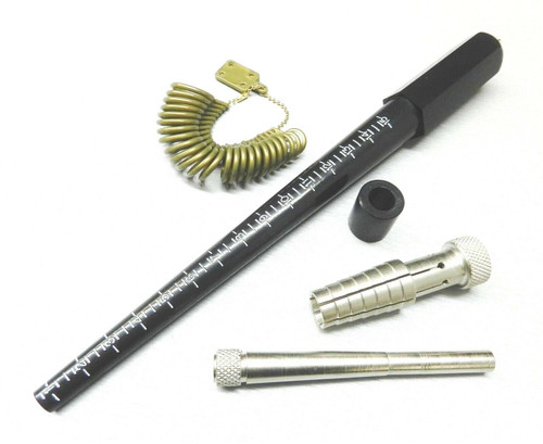 Ring Size Measuring Stretching Set Rathburn Stretcher Enlarger + Stick & Sizer