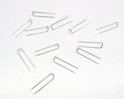  100 Jewelry U-Pins Display Pads Pins Silver Tone Jewelry Display 100pcs U Pins