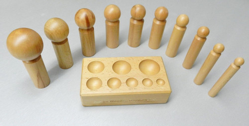 Dapping Block & Punches Large Wooden Set 10 Sizes Wood Forming Jewelry Making