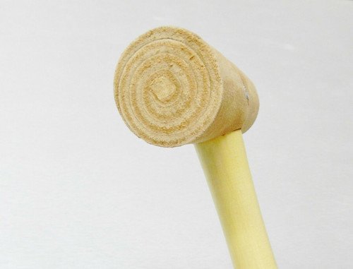 Rawhide Mallet 1-1/2" Diameter Head Natural Soft #3 Non-Marring Hammer