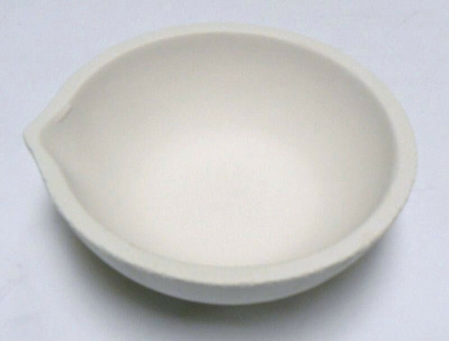 1750 Gram Melting Crucible Dish Cup Gold Silver 5-1/2” D Ceramic Bowl XLRG Italy