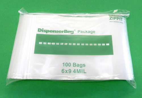 Reloc Zippit 6" x 9" Reclosable 4mil Clear Poly Bag 4R69 Per Pack of 1000