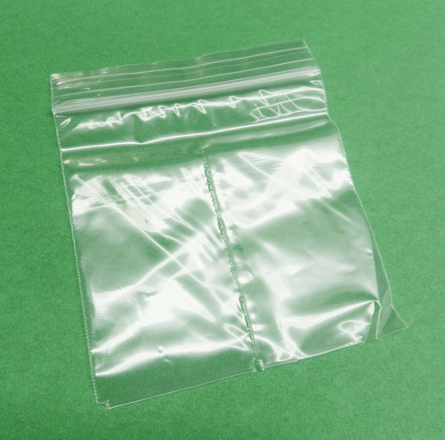2" x 2" Clear Split Zip Seal Bags Compartment 2 Section with Center Split Per Pack of 100
