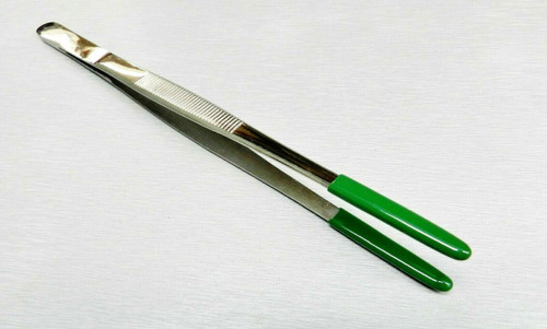 8" Tweezers PVC Coated Tips Ultrasonic Cleaning Jewelry Steam SOFT NON Marring