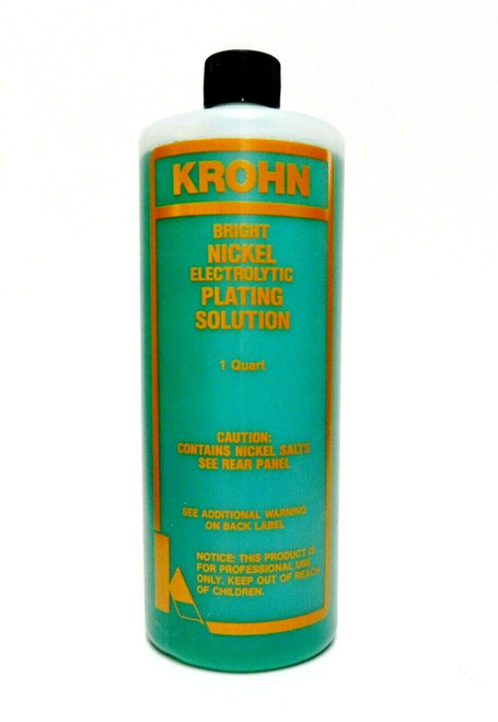 Copper and Nickel Plating Solutions and Anodes By Krohn - Set 2 Quarts & 2 Anodes