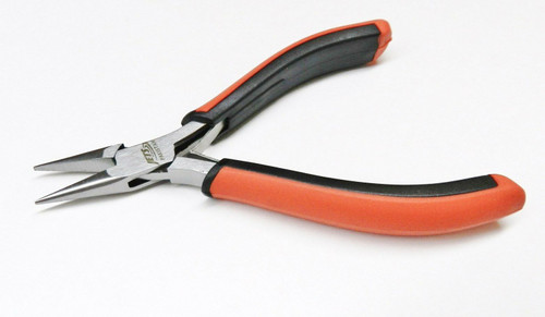 Genius Tools Chain Nose Pliers with Cutter w/soft handle, 11.9