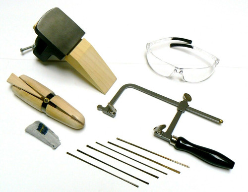 Jewelry Making Tool Kit With Saw Frame, Wooden Ring Clamp, Bench Pin, and  Blades KIT-0083 