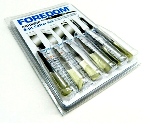 Foredom Chisels 6 Piece AKHK550 Set For H.50 & 50c Chisel Handpeice Woodworking