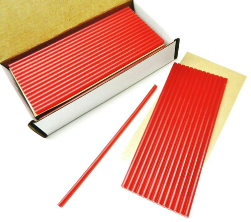 Red Utility Wax Sticks Soft Wax 6" x 3/16" Thick Justi-Red by Ferris Freeman