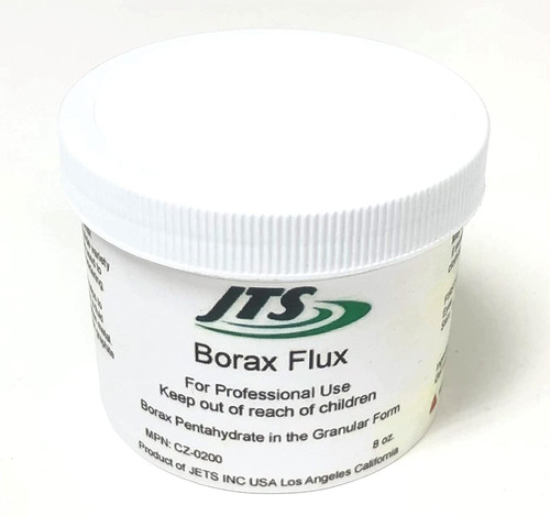 Borax 1/2 Pound Container Melting Flux 8 Oz. to Glaze Crucible Dishes for Gold Silver Jewelry by JTS