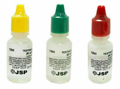 Gold Test Acid Kit 10k 14k 18k Set & Scratch Test Stone for Testing Jewelry JSP