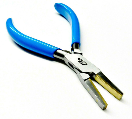 Brass Jaw Pliers Flat Nose Plier Brass Lined Jaws Forming Holding Bending JTS