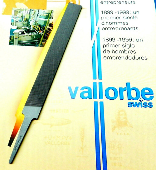 Glardon Vallorbe Flat Hand File - 6" Cut # 1 Medium Cut #1163 Swiss Made 33-1033