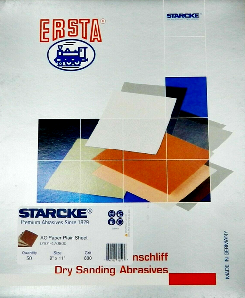 STARCKE Sandpaper 320 Grit Aluminum Oxide 9" x 11" Sheets 50 Pcs Made in Germany