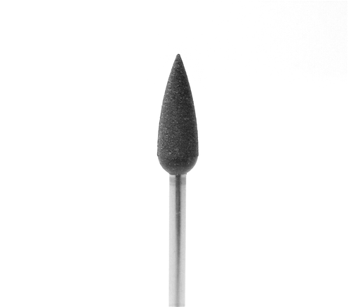 EVE Black Medium Silicone 15.5 x 5.6mm Pointed Teardrop Polisher Germany 10 Pcs