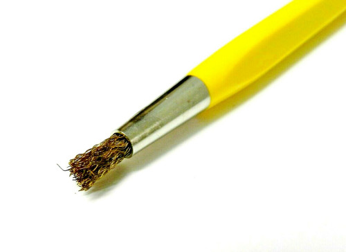 Brass Scratch Brush Pen Style with Retractable Brass Bristles Metal Clay Jewelry