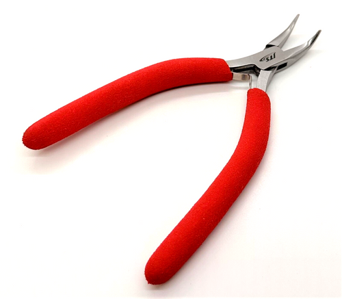 148mm Bent Nose Pliers Foam Handles Ergonomic Wire Wrapping Jewelry Making Tool