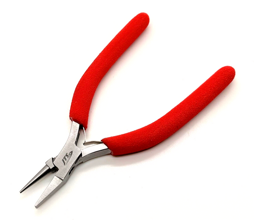 148mm Flat & Round Nose Plier Foam Handle Ergonomic Wire Wrapping Jewelry Making