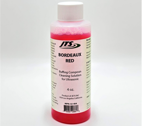 Jewelry Ultrasonic Cleaning Solution Bordeaux Red 4 oz. Buffing Compound Remover by JTS