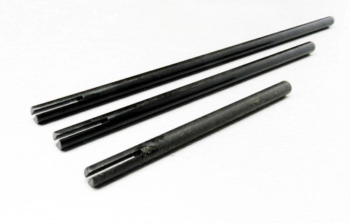 Slotted Mandrel Core Sanding Internal Holes Split End Head 1/4" Thick -3 Lengths 4" - 6" - 8" Black