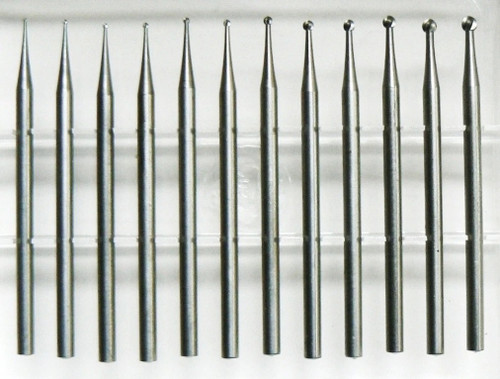 Jewelry Burs Set of 12 Round Burs Jewelers Ball Burs Fig 1 Round Rotary Tool Bit