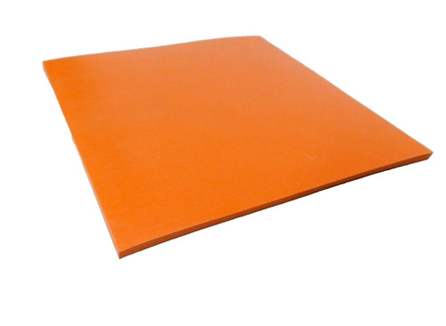 Silicone Rubber Sheet High Temp, Heat Resistant, Heavy Duty, Smooth Finish, 7 X 7 Inch, 1/4 Inch Thickness for DIY Gaskets, Seals, Flooring, Orange Commercial Grade Made in USA