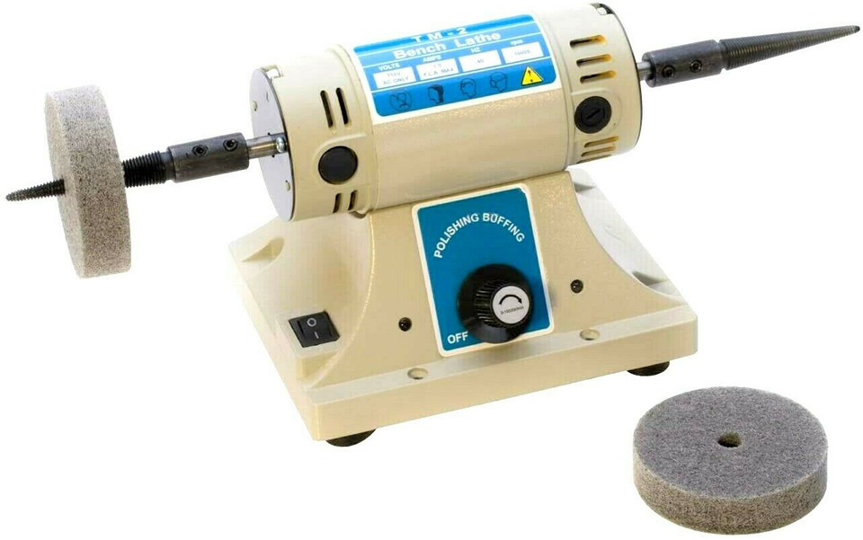 Bench Top Polisher Variable Speed Jewelry Hobby Craft Workshop Buffer ...