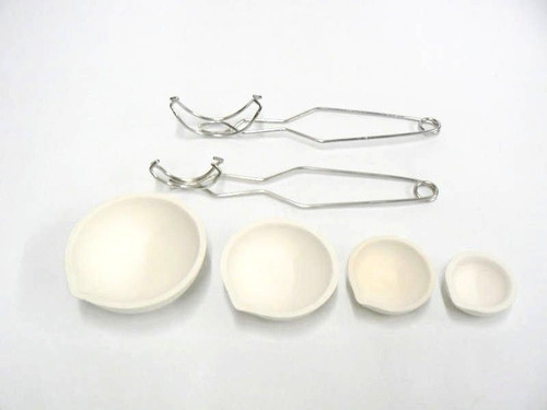 Porcelain Crucible Set with Lids (5 Pcs)