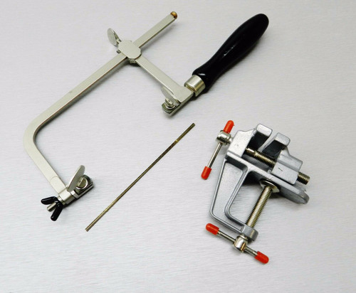 Jewelers Saw Frame & Ring Clamp and 4 Dz Swiss Blades - Jewelry Making  Tools Set