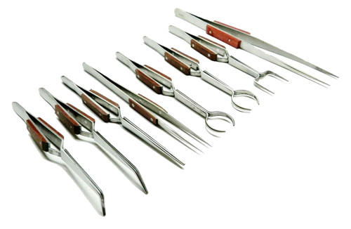 Fiber Grip Tweezers Cross Locking Soldering Tweezer Cross Lock Set