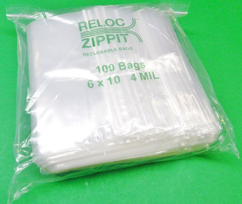 Reloc 2 Mil 5 x 10 Clear Ziplock Bags Pack of 1000