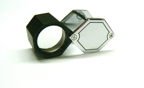 20x Jewelry Loupe Jewelers Triplet 21mm Silver Loupe Leather Case