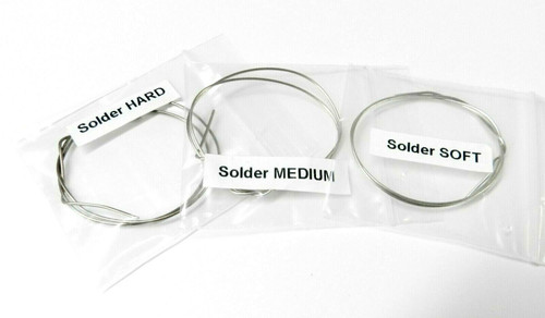 4 Pieces Silver Solder Sheet Assorted Pack 1Dwt @ X-Soft, Easy