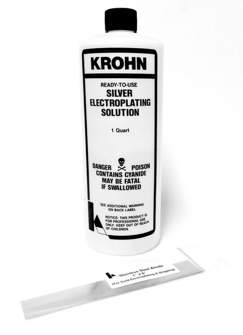 Silver Plating Solution Electroplating & Pure Silver Anode by Krohn