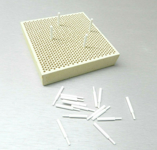 JTS Ceramic Honeycomb Block 4 and Ceramic Pins Soldering Plate & Pins Jewelry Making