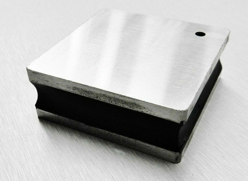 JTS Jewelry 2-1/2 Square Steel Bench Block Flat Smooth Anvil Grooved Sides A1 Premium