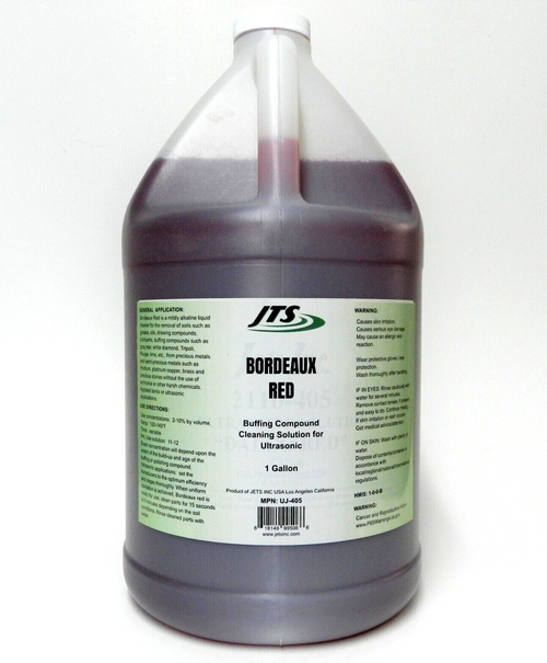 Ultrasonic Cleaning Solution JTS Bordeaux Red 1 Gallon Buffing Compound  Remover