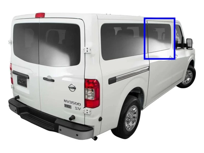 AM Auto Fixed Glass Window - Nissan NV Van - Passenger Side Sliding Door