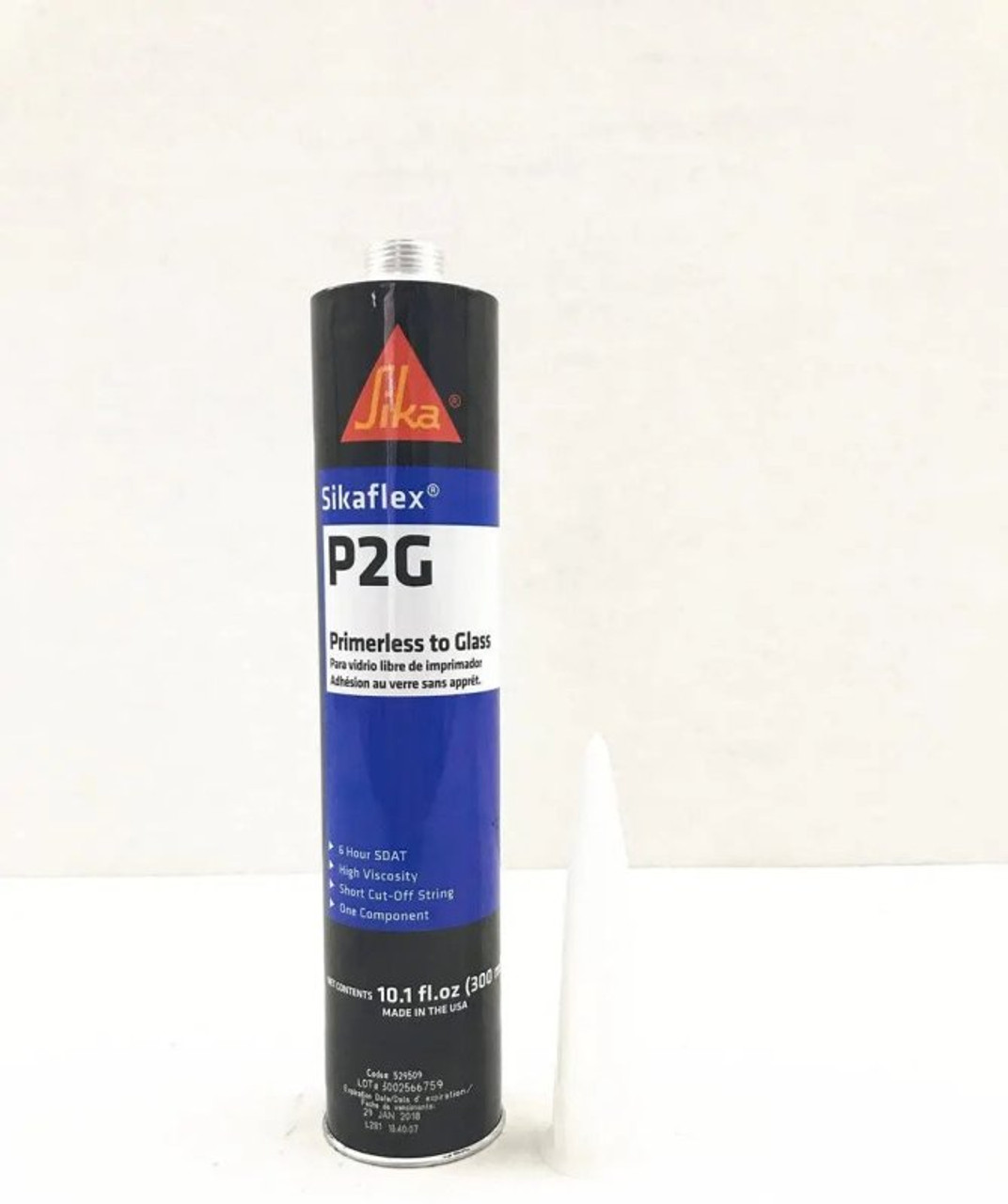 Auto Glass Urethane Adhesive Sealant Primerless to Glass 2 Tubes Sika P2G + 207 Primer Stick