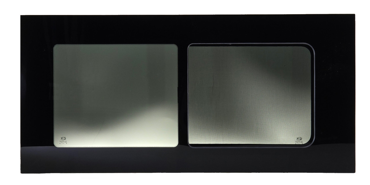VWD RR301-SE SE-series sliding van window for RAM ProMaster passenger side sliding door front opening with bug screen and solar privacy glass