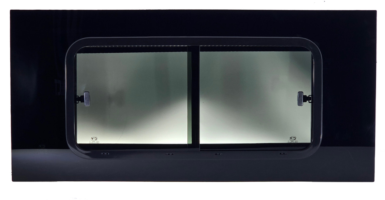 VWD RL301-DS double sliding van window for RAM ProMaster driver side forward with screen and privacy shade