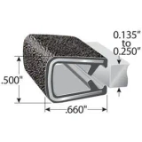 Sprinter driver side middle trim, Mercedes Sprinter edge molding, Sprinter middle window trim, driver side window trim, Sprinter cut edge trim, van window edge molding, camper van window trim, Trim-Lok edge molding, urethane bonded window accessories, Sprinter conversion van accessories, Sprinter camper van trim, van wall edge protection.