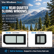 Ford Transit Rear Quarter Sliding Windows | 148 & 148 EXT