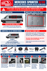 Mercedes Sprinter SL102 Driver Side Middle Window Installation Guide