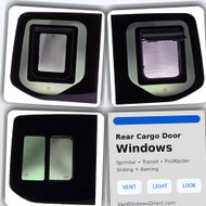 Rear Cargo Door Windows for Sprinter, Transit, and ProMaster