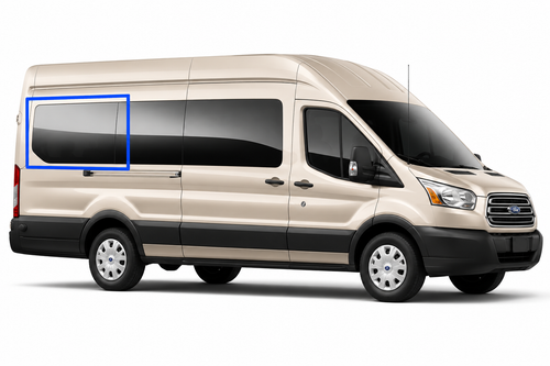 Ford Transit van window, Transit passenger side window, Ford Transit fixed glass, Transit van privacy glass, Ford Transit OEM window, urethane bonded window, high-roof Transit window, medium-roof Transit window, van conversion window, aftermarket Transit window, tinted van window, DOT-approved van glass, work van window, camper van window, Ford Transit solid glass, van life window upgrade, solar privacy van glass, heat-reducing van window, factory fit van window.