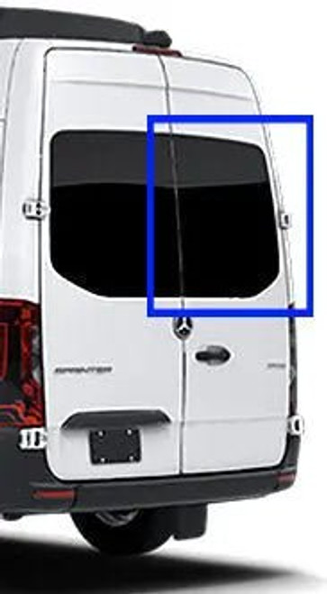 Sprinter Van Windows - Passenger Side Rear Cargo Door Solid Fixed Glass Sprinter Van Window