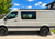 Sprinter van sliding window, Sprinter van half-slider window, Sprinter van ventilation, Sprinter van window upgrade, VWD SE-Series window, solar privacy glass, van life accessories, Sprinter van conversion, urethane bonded window, driver side Sprinter window, bug screen van window, high-roof Sprinter window, low-roof Sprinter window, Sprinter van fresh air, Sprinter van security, easy install van window, overland van upgrades, stealth camping window, Sprinter van comfort, road trip essentials. EXTERIOR VIEW