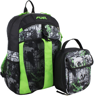 Spacious main compartments for easy packing and storage · Bonus Lunch Bag.