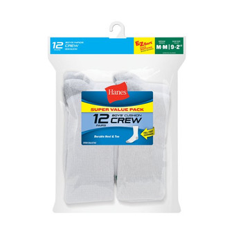 Hanes Boys' Extra Durable Crew Socks Multipack